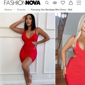 Fashion nova fancying you bandage mini dress